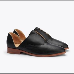 Nisolo Black Leather Emma d’Orsay Oxfords